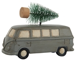 92003-99 Bil med juletræ på taget stående grå fra Ib Laursen - Tinashjem